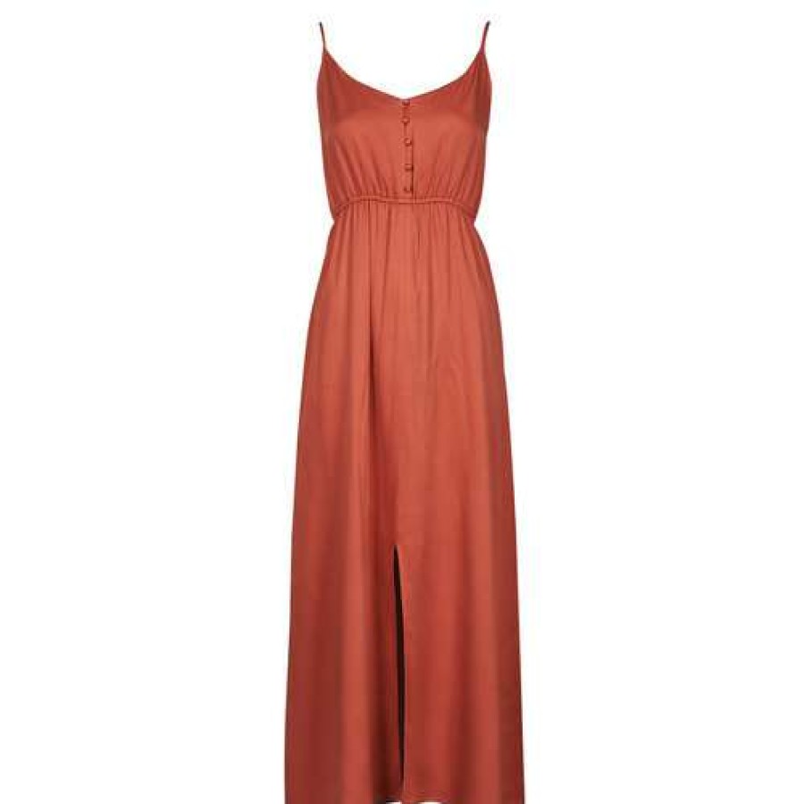 Dresses * | Betty London Discounts Onnana Terracotta