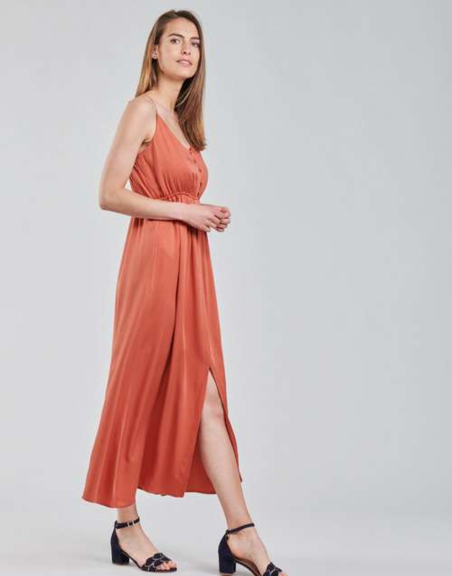 Dresses * | Betty London Discounts Onnana Terracotta