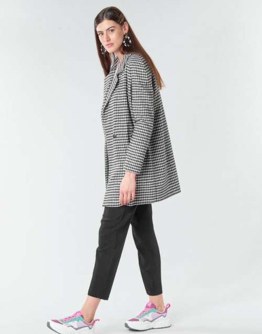 Coats * | Betty London Hot Sale Niver Black / White