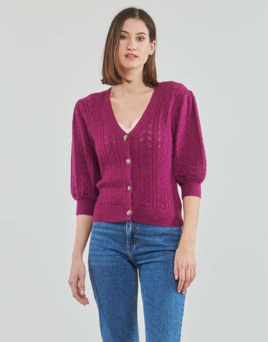 Jumpers & Cardigans * | Betty London Exclusive Manzeline Fuschia