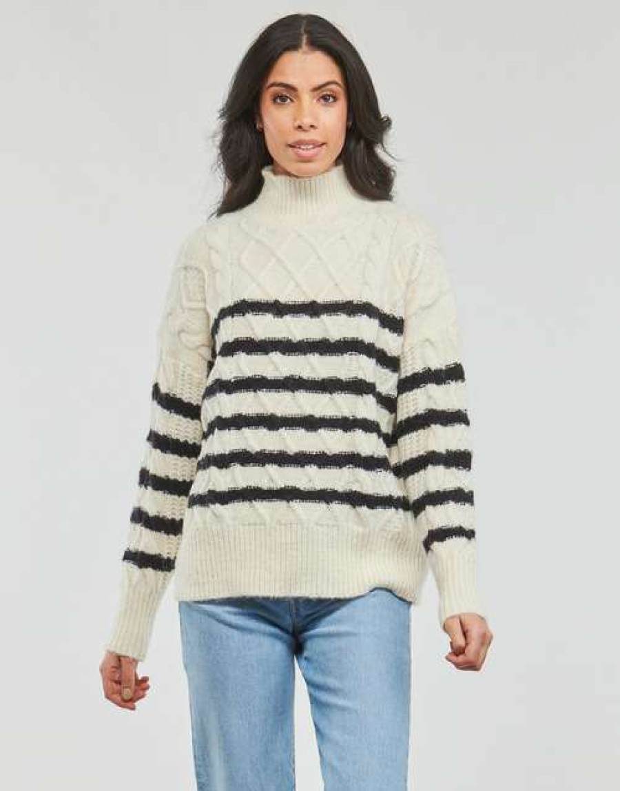 Jumpers & Cardigans * | Betty London Clearance Sale Parade Ecru / Marine