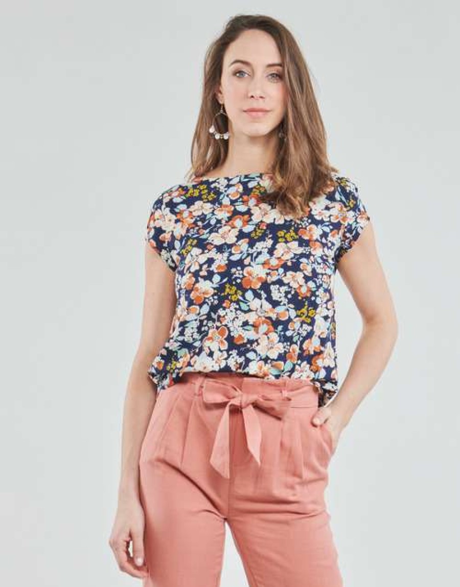 Blouses * | Betty London Top Selling Omiss Marine / Pink