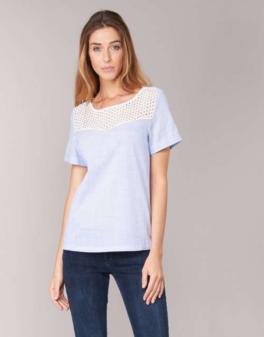 Blouses * | Betty London Best-Selling Germa White / Blue