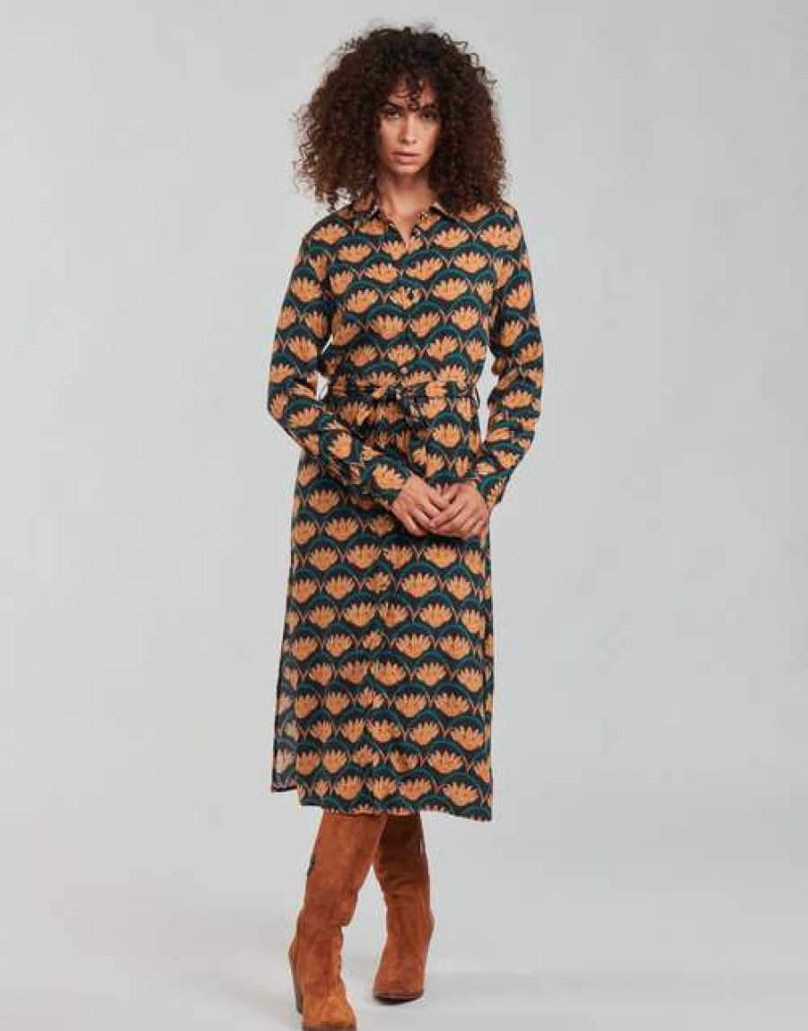 Dresses * | Betty London Exclusive Panpi Marine / Orange