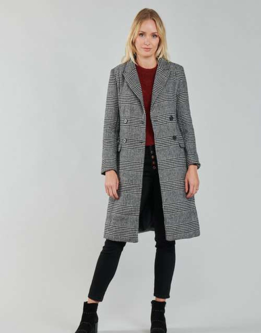 Coats * | Betty London Clearance Sale Pixie Black / Grey