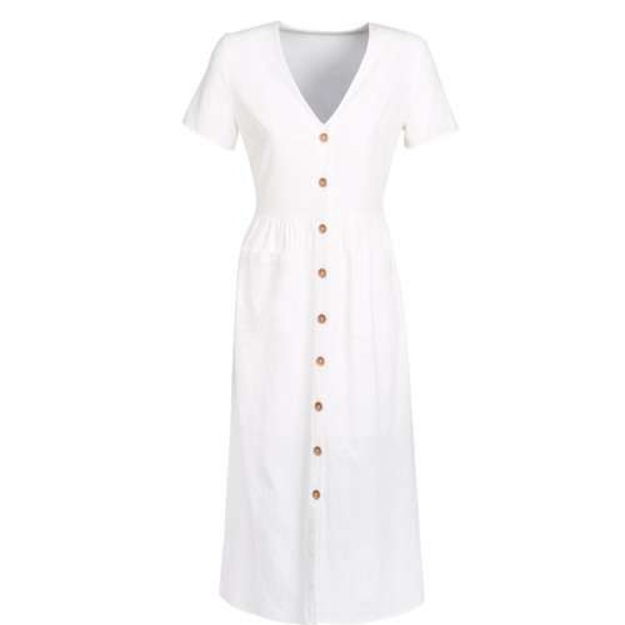 Dresses * | Betty London Best Quality Kigage White