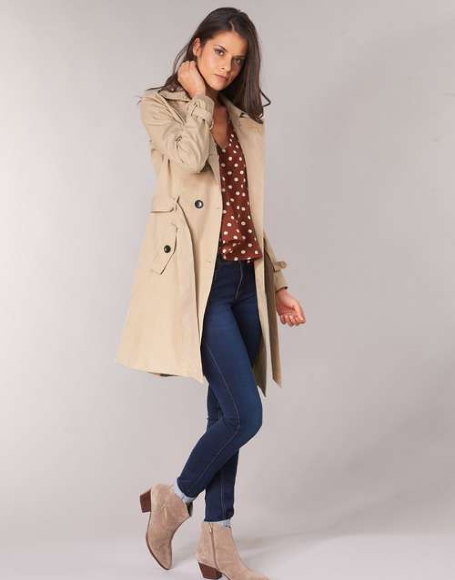 Coats * | Betty London Fashionable Jivelu Beige