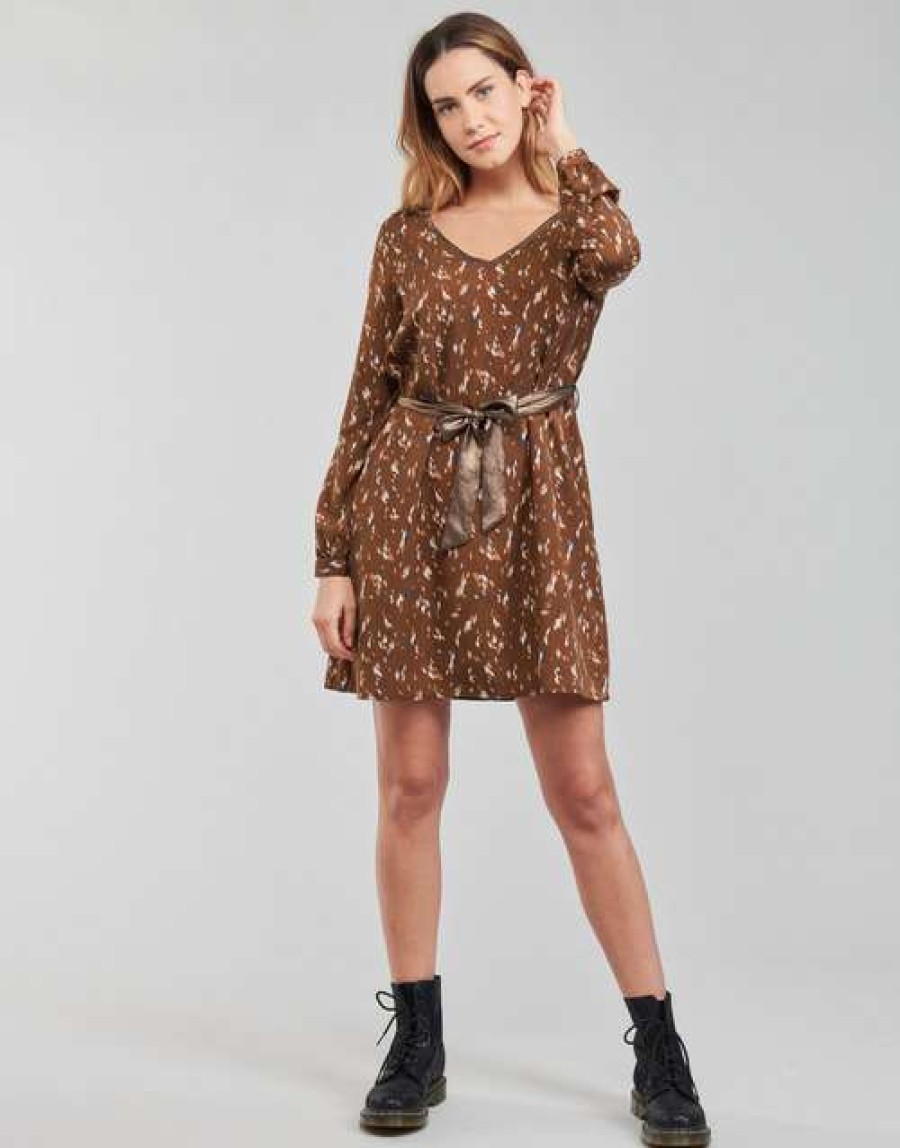 Dresses * | Betty London Cheap Parri Brown