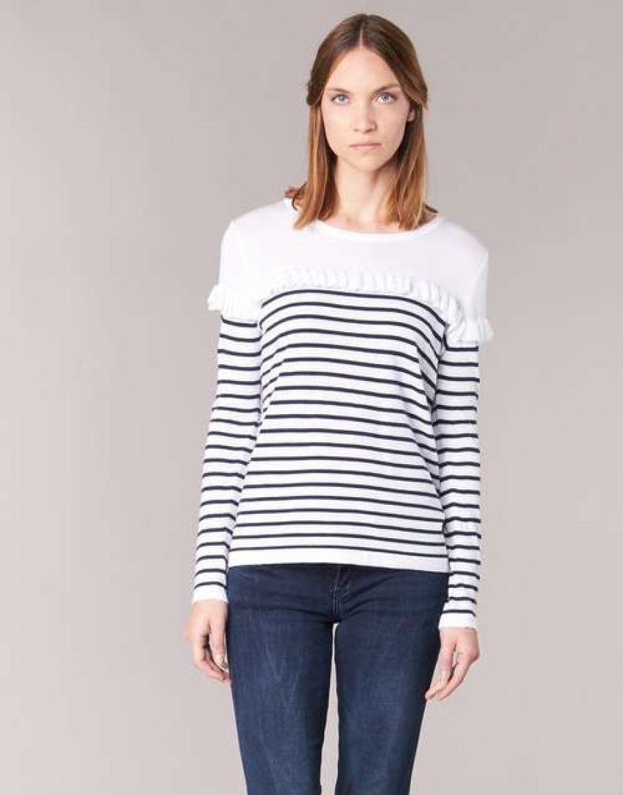 Jumpers & Cardigans * | Betty London Clearance Sale Homi Marine / White