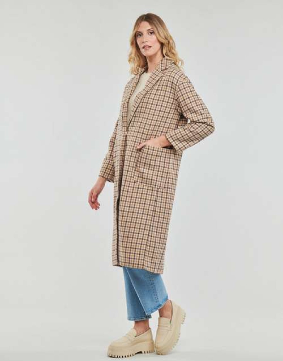 Coats * | Betty London Best-Selling Manfrine Beige / Multicolour