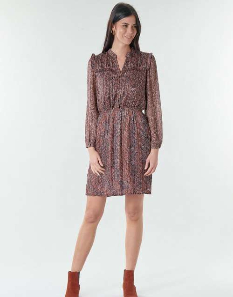 Dresses * | Betty London Clearance Sale Nouno Bordeaux