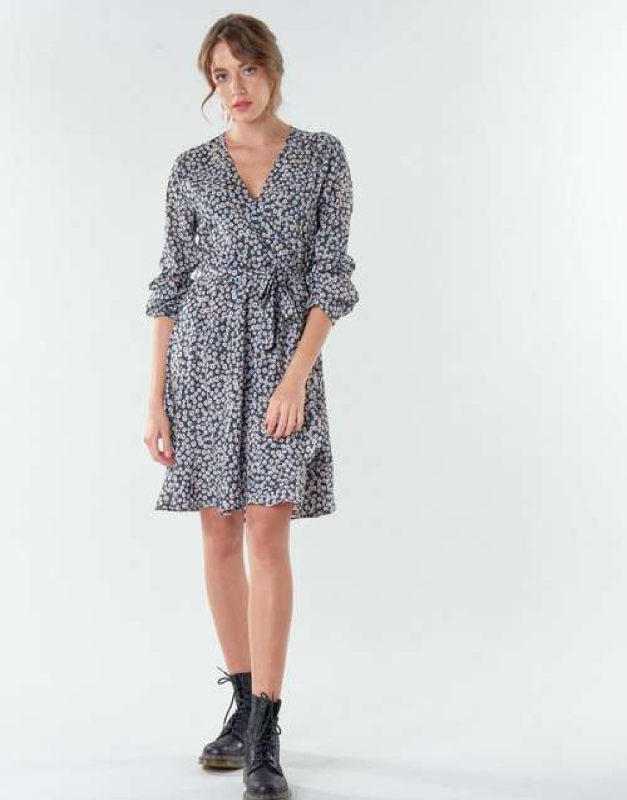 Dresses * | Betty London Cut Price Nazur Marine / White