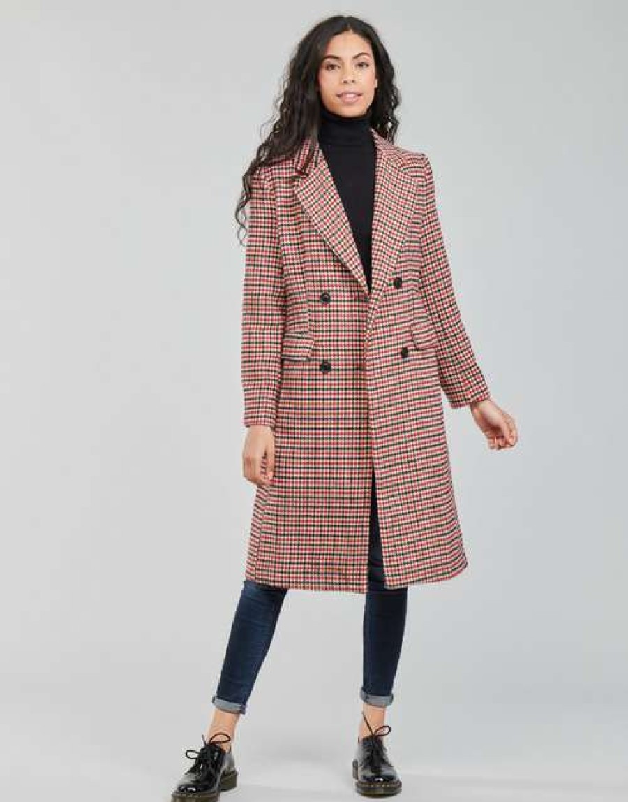 Coats * | Betty London Best-Selling Pivene Black / Red