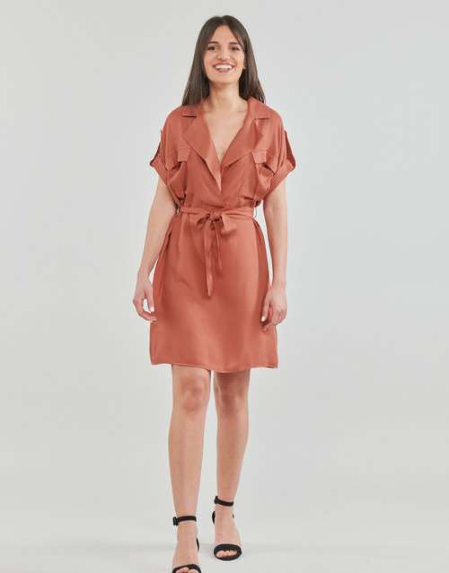 Dresses * | Betty London Clearance Sale Joana Terracotta