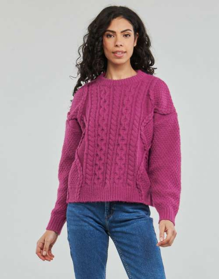 Jumpers & Cardigans * | Betty London Exclusive Mauberte Fuschia