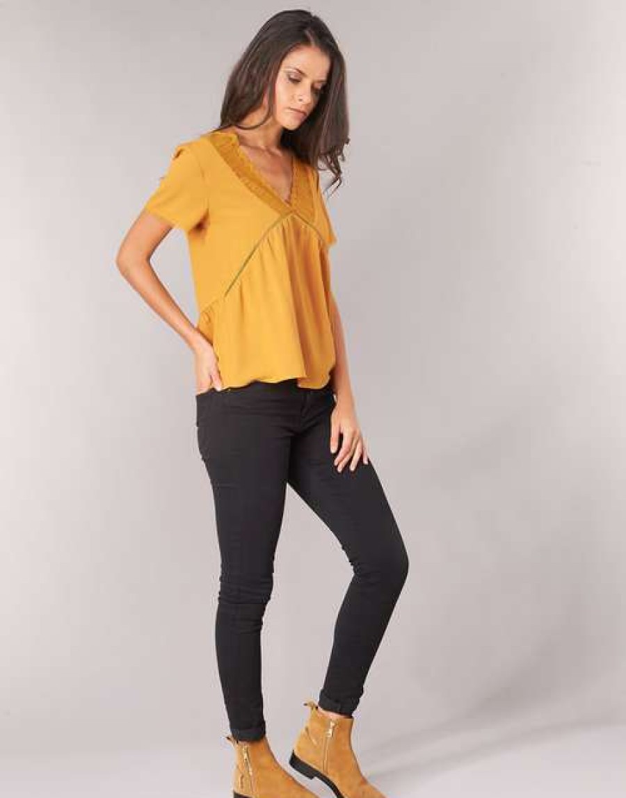 Blouses * | Betty London Free Delivery Jocky Yellow