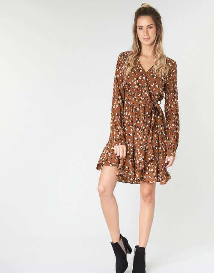 Dresses * | Betty London Discounts Lisons Brown