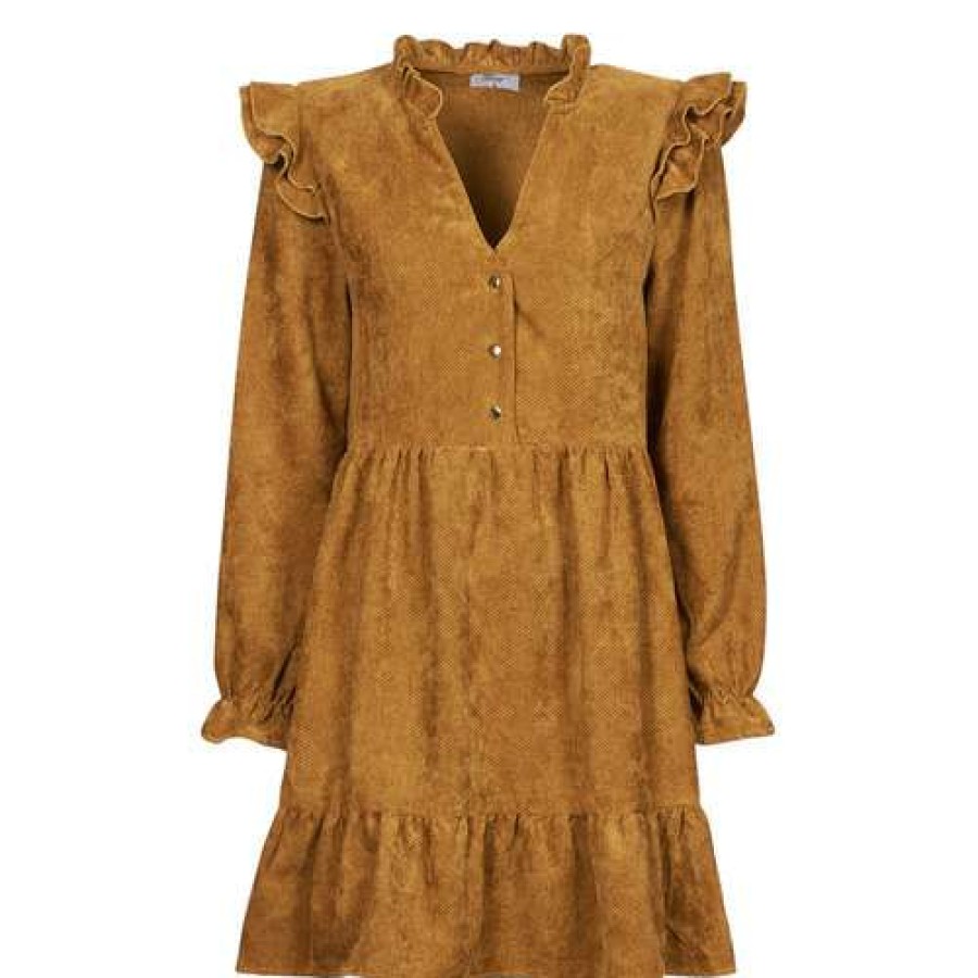 Dresses * | Betty London Exclusive Pinea Camel