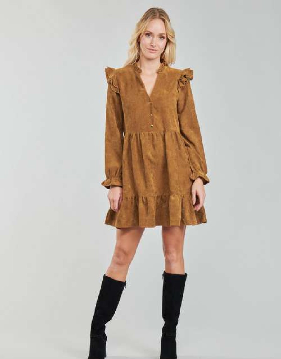 Dresses * | Betty London Exclusive Pinea Camel