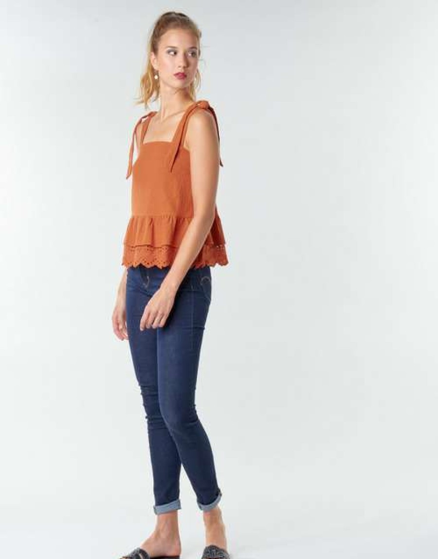 Blouses * | Betty London Best-Selling Ouline Rust