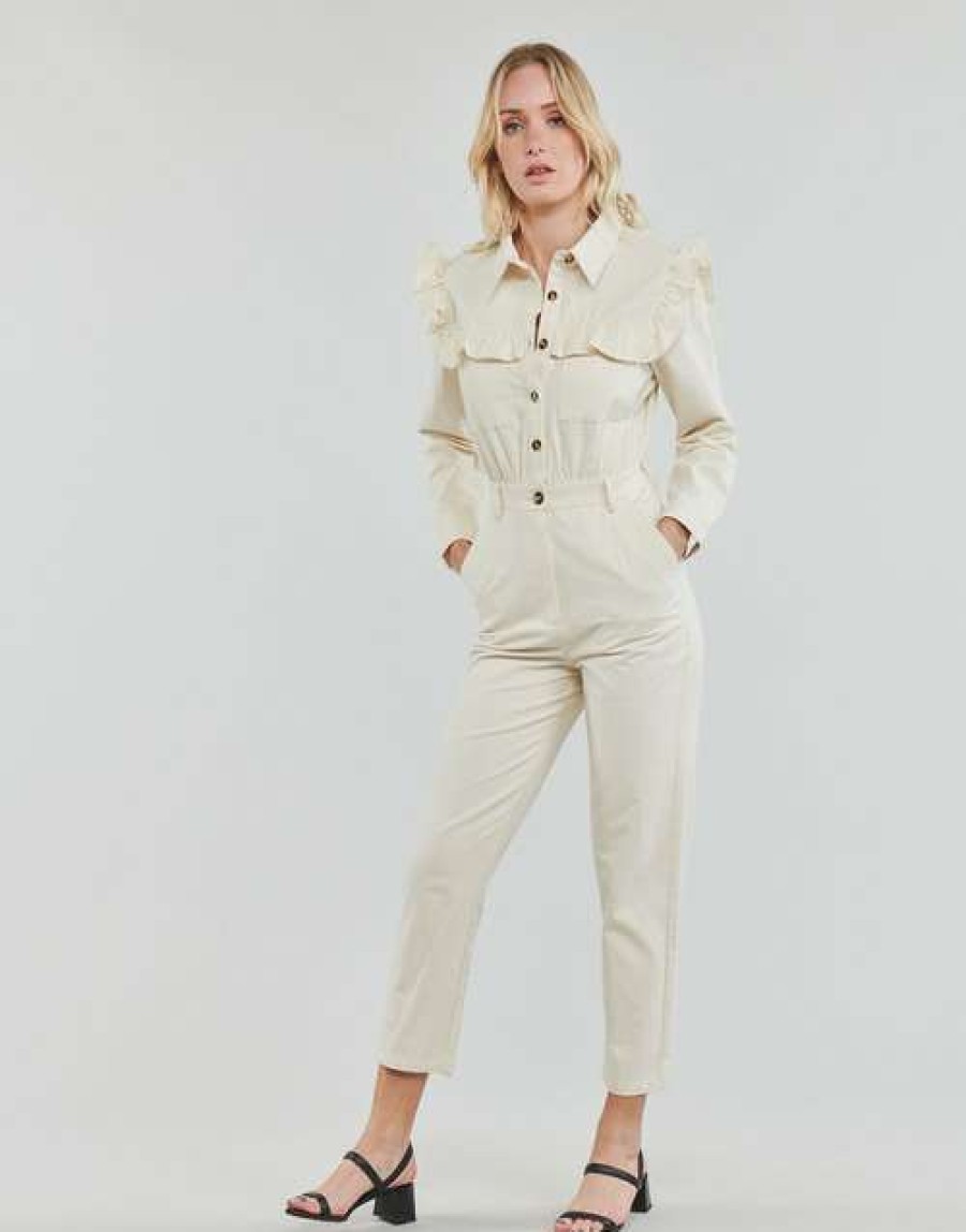 Jumpsuits / Dungarees * | Betty London 100% Guarantee Soley White