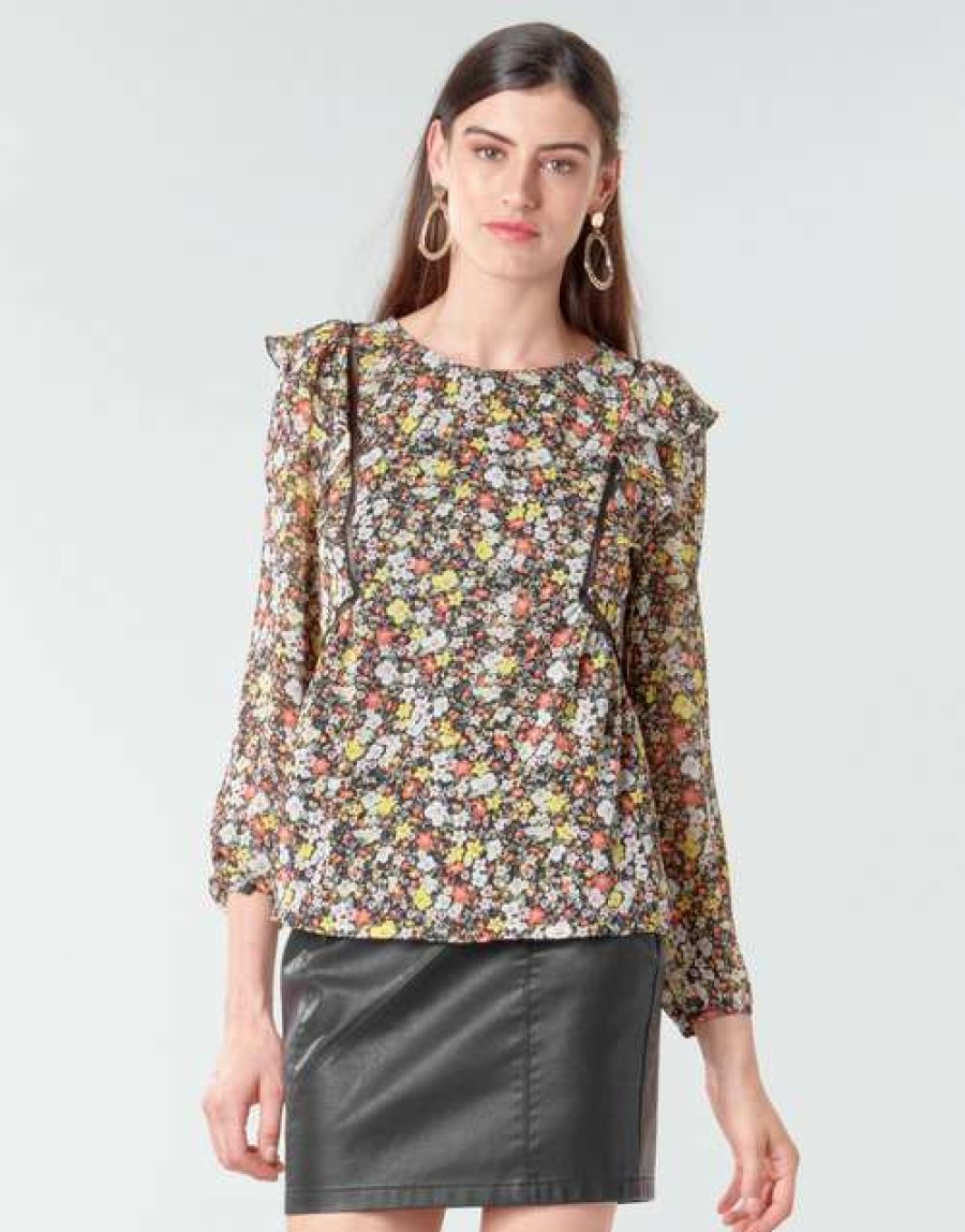 Blouses * | Betty London Exclusive Nelia Black / Multicolour